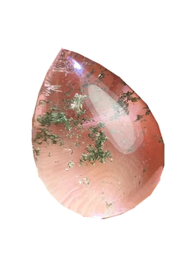 小水滴天然绿幽灵吊坠石红