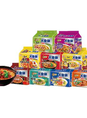 康师傅方便面大食袋面5连包混拼