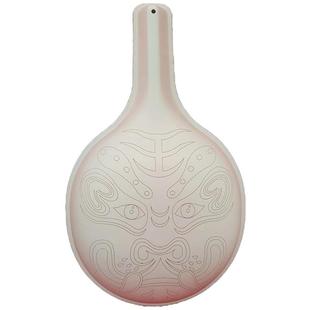 儿童手绘diy非遗手工京剧马勺葫芦脸谱面具带纹路白胚国潮涂鸦画