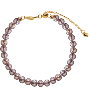 南珠宫薰衣草 925银紫色 淡水珍珠手链米珍珠 C-S037SD-J