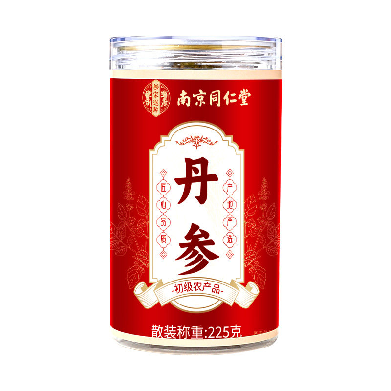 南京同仁堂丹参中药材正品官方旗舰店特级野生紫丹参片500克黄芪