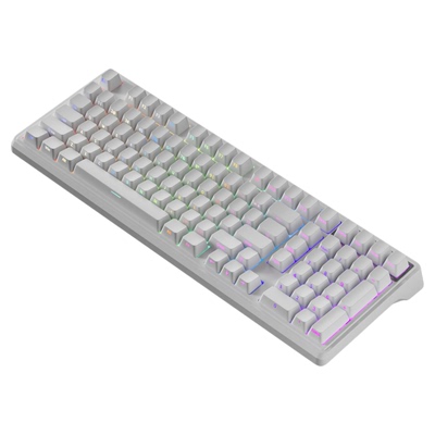 YG102纯白侧刻键盘黑吉蛇