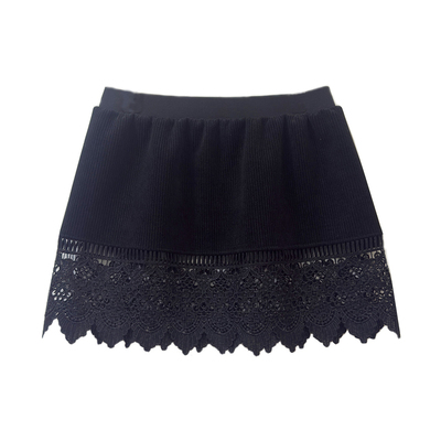 冬加厚防静电打底裙卫衣叠穿遮胯屁帘蕾丝花边a字短裙大码内搭裙