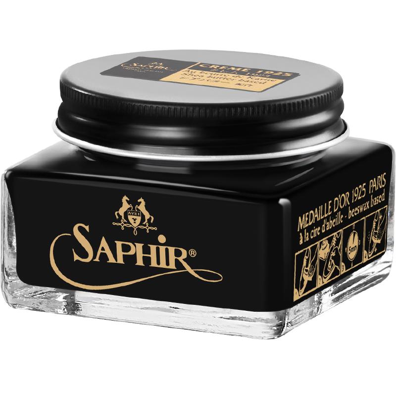 SAPHIR黑金鞋油CREME 1925皮鞋補(bǔ)色上色保養(yǎng)護(hù)理油黑色無(wú)色莎菲雅