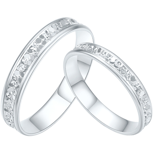 周六福pt950铂金戒指男女款戒指求婚对戒送女朋友新年礼物旗舰店