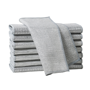 洁丽雅钢丝抹布厨房专用不伤锅强去污银丝清洁布金属丝耐磨洗碗布