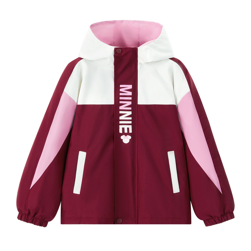 女童秋季撞色冲锋衣防风服
