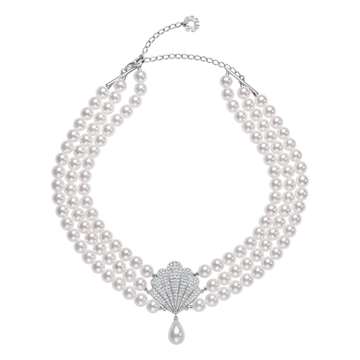 Sunshifen白色锆石贝壳排钻