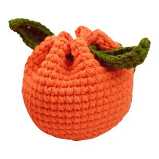 丑橘包DIY手工材料包毛线编织包成品针织包橘子零钱包卡包礼物女