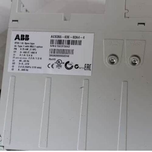 议价ABB变频器ACS355-03E-02A4-4三相380V全新正品0.75KW质保一年