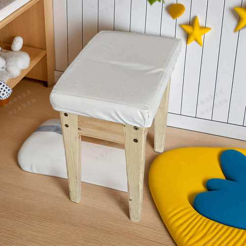 家用板凳客厅矮凳轻奢软包凳子实木方凳子餐桌凳子现代简约换鞋凳