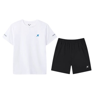 特步童装男童运动套装夏季儿童速干运动服中大童短袖T恤短裤夏装