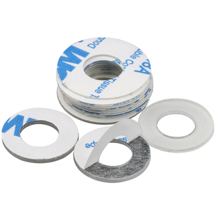 单面背胶pvc透明平垫 粘胶塑料圆垫圈带胶螺丝垫片绝缘硬介子定做
