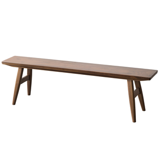 [江湖长凳]手工榫卯整装北欧纯实木黑胡桃条凳板凳换鞋丨览春木业