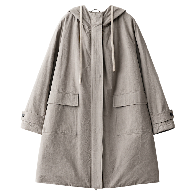 新疆棉日系连帽风衣棉服