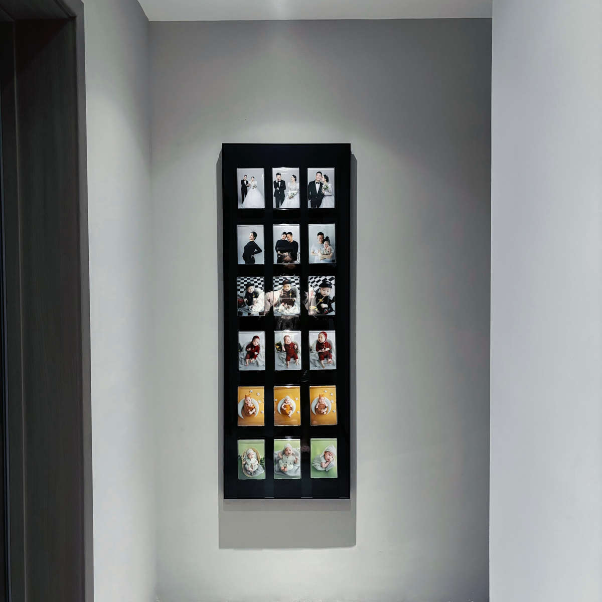 DIY照片穿衣镜玄关隐藏式镜子全身镜现代装饰画试衣镜推拉暗藏式