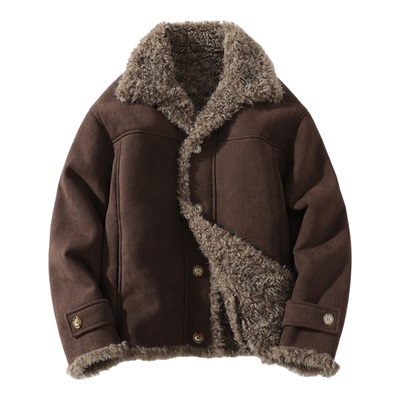 皮毛一体男士冬季大码夹克