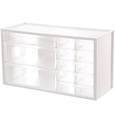 日本书桌面用品透明大容量收纳盒