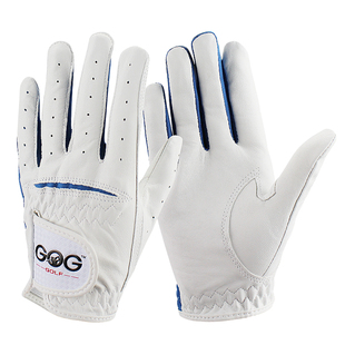 GOG儿童高尔夫手套 进口小羊皮细腻柔软舒适透气真皮手套双手包邮