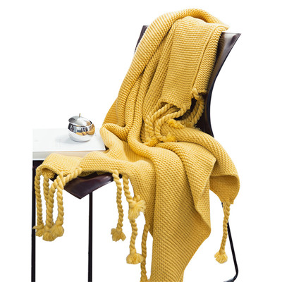 不掉毛防静电装饰盖毯流苏毛毯