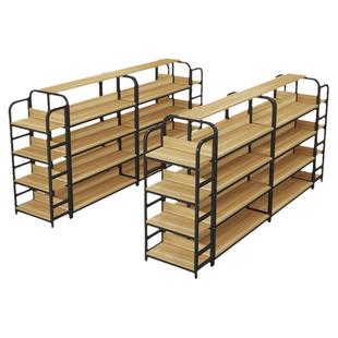 双面中岛展示柜超市母婴店货架鞋架便利店多层零食架文具店展示架