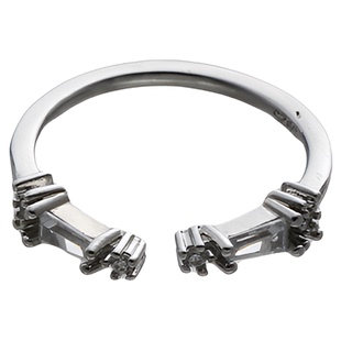 KANSAI锆石闪钻镶嵌方形宝石戒指欧美经典简约个性冷淡风情侣指环