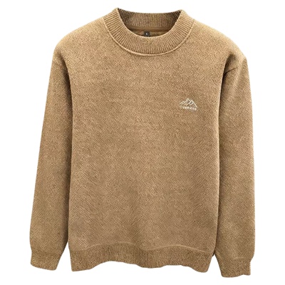 稻草人雪貂绒半高领男士加绒毛衣