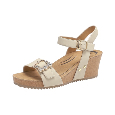 坡跟高跟鞋时装凉鞋Harson/哈森