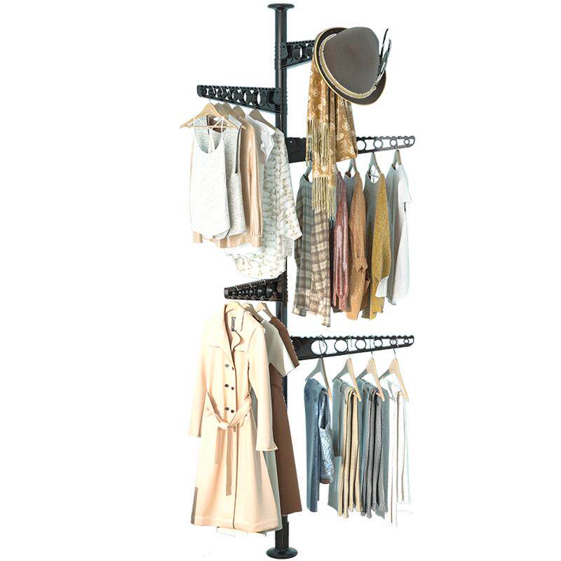 顶天立地晾衣架置衣架阳台晾衣杆晒衣架简易室内飘窗卧室挂衣架