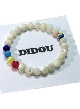 DIDOU原创彩虹手链天然马蹄螺