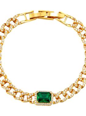 MS情绪波动辣妹镀金满钻欧美手链