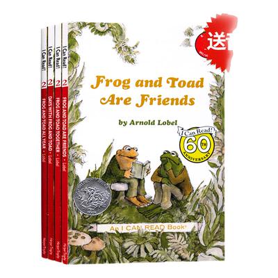 现货青蛙和蟾蜍与蟾蜍4册英文原版绘本 Frog and Toad are friends 凯迪克和纽伯瑞大奖汪培珽第三阶段分级桥梁书 i can read