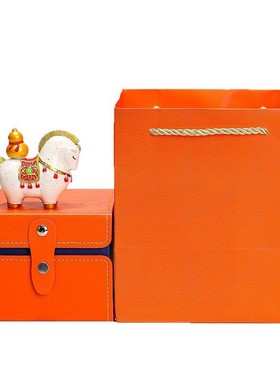 马上有钱摆件马年吉祥物装饰礼盒