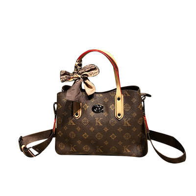 香港品牌时尚印花休闲复古托特包