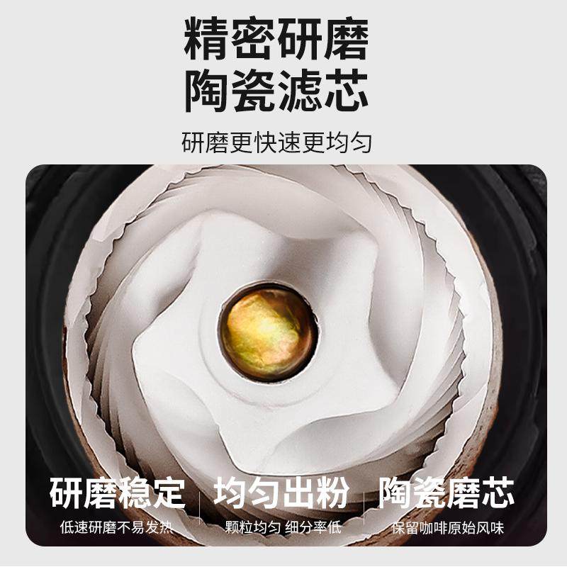 电动磨豆机一体小型家用便携现磨研磨器具自动咖啡机咖啡豆研磨机