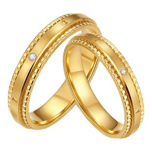 TSING轻珠宝【命运之轮】18K金月轮誓约培育钻石转动情侣对戒礼物