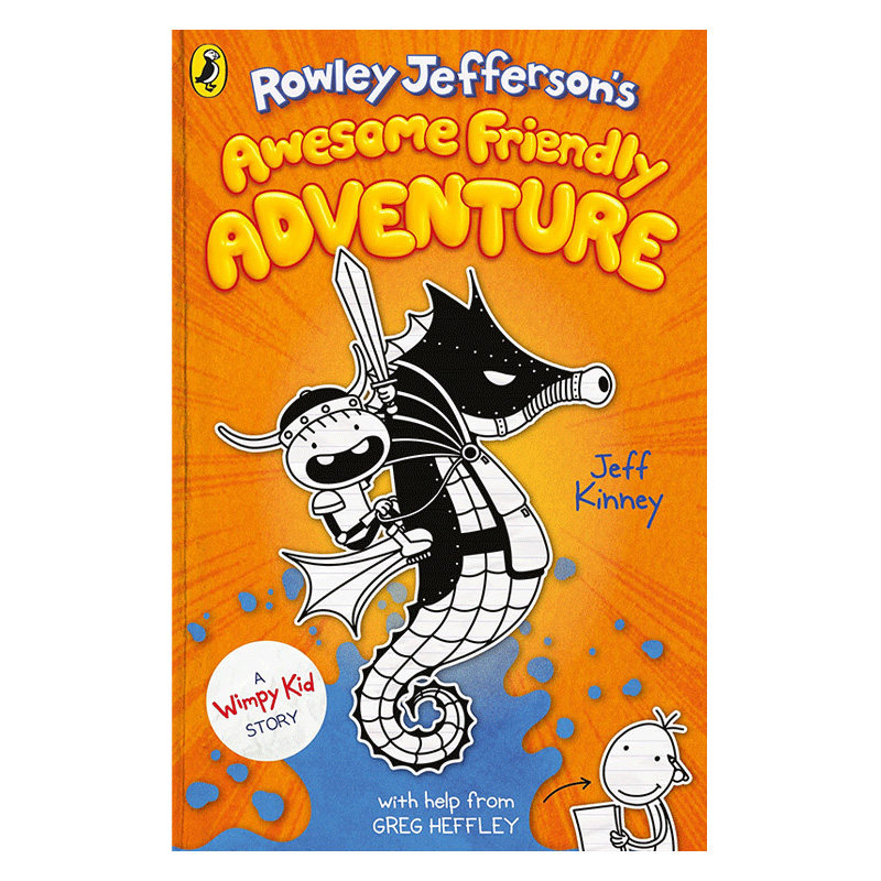 英文原版小屁孩外传小鬼头日记#2Rowley Jefferson's Awesome Friendly Adventure罗利杰弗逊的好孩子大冒险6-9岁桥梁章节漫画