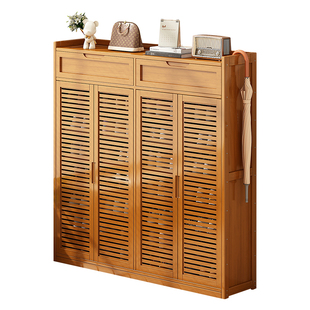 鞋柜家用门口多层大容量储物柜入户玄关收纳柜透气百叶门防尘鞋架