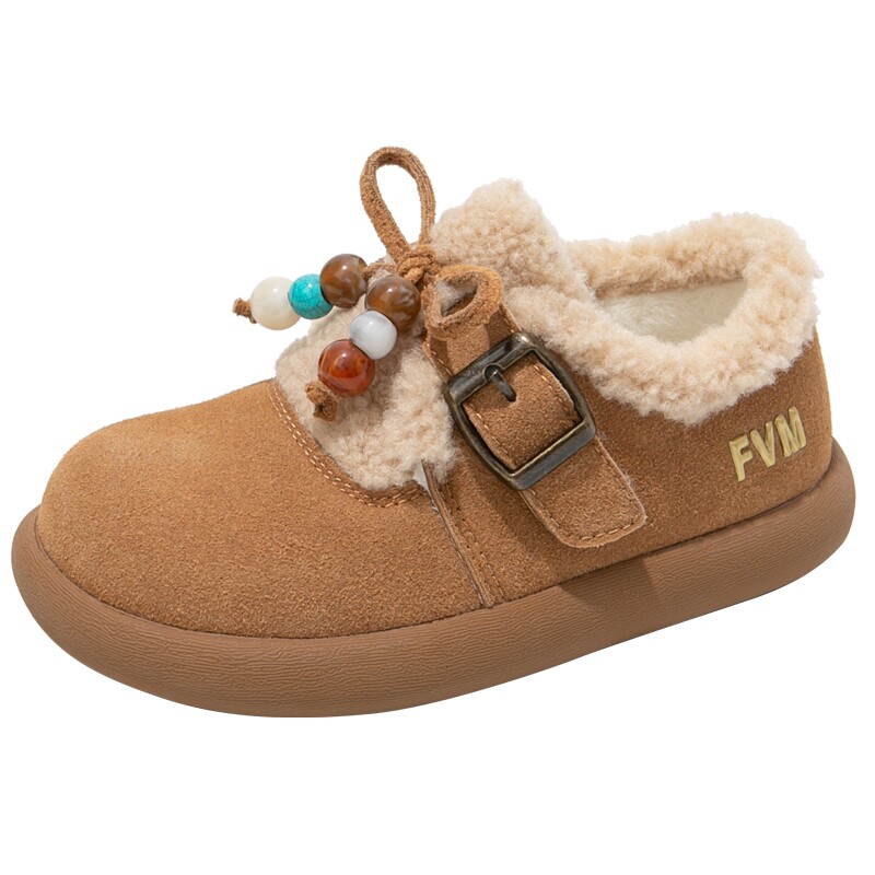 女童鞋子雪地靴儿童加绒勃肯大棉鞋2025新款冬季加厚保暖毛毛冬鞋