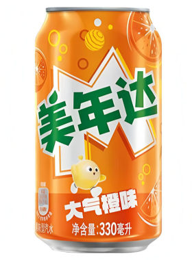 美年达碳酸饮料汽水330ml整箱装