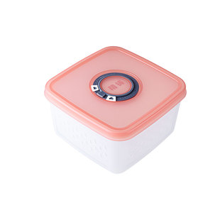 精铸食物保鲜盒厨房水果蔬菜滤水篮冰箱密封保鲜收纳整理盒可微波