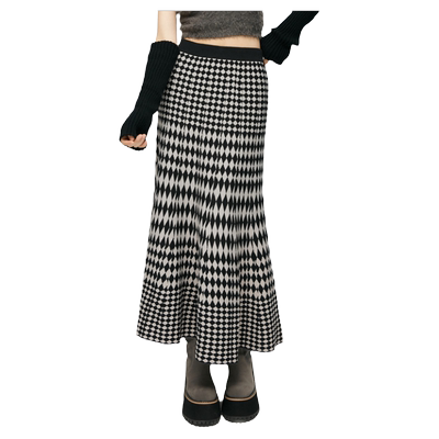 sly复古格纹设计经典英伦半身裙