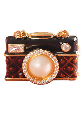 A复古相机珍珠项链高级感轻奢