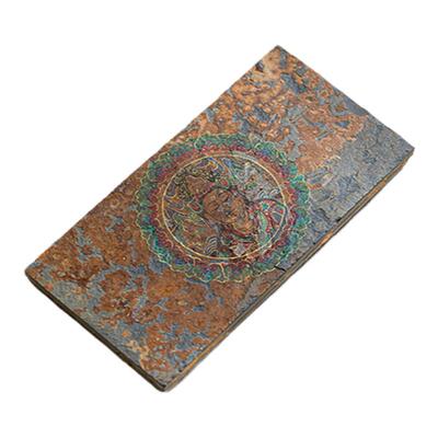 圭隐堂敦煌文创页岩石手绘壶承茶盘中式禅意家用干泡台茶托盘茶台