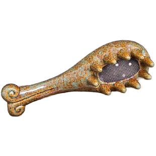 艾灸罐陶瓷头部头疗罐梳子艾灸器具家用刮痧一体罐随身灸家用盒柱