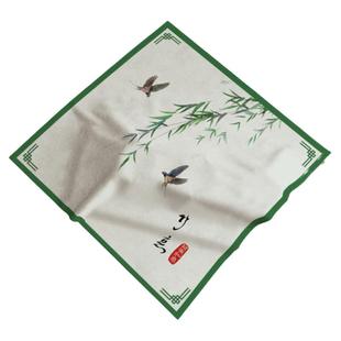 新中式茶盘盖巾遮尘方形防尘罩茶杯茶台盖布多功能防尘遮灰布方巾