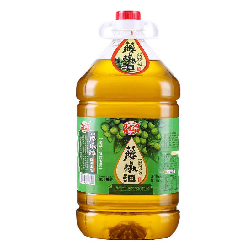 麻尊四川洪雅特产餐饮商用大桶装浓麻青花椒油涛胖藤椒油5L升包邮