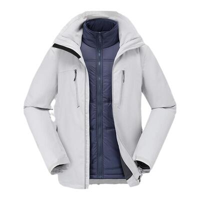 迪卡侬三合一冲锋衣夹克可拆卸