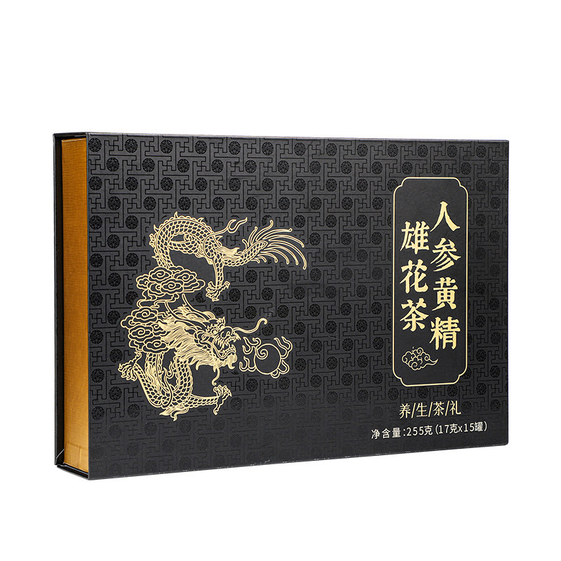 人参黄精杜仲雄花茶礼盒小罐养生