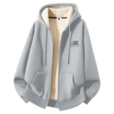 回力羊驼绒卫衣男款冬季加绒加厚